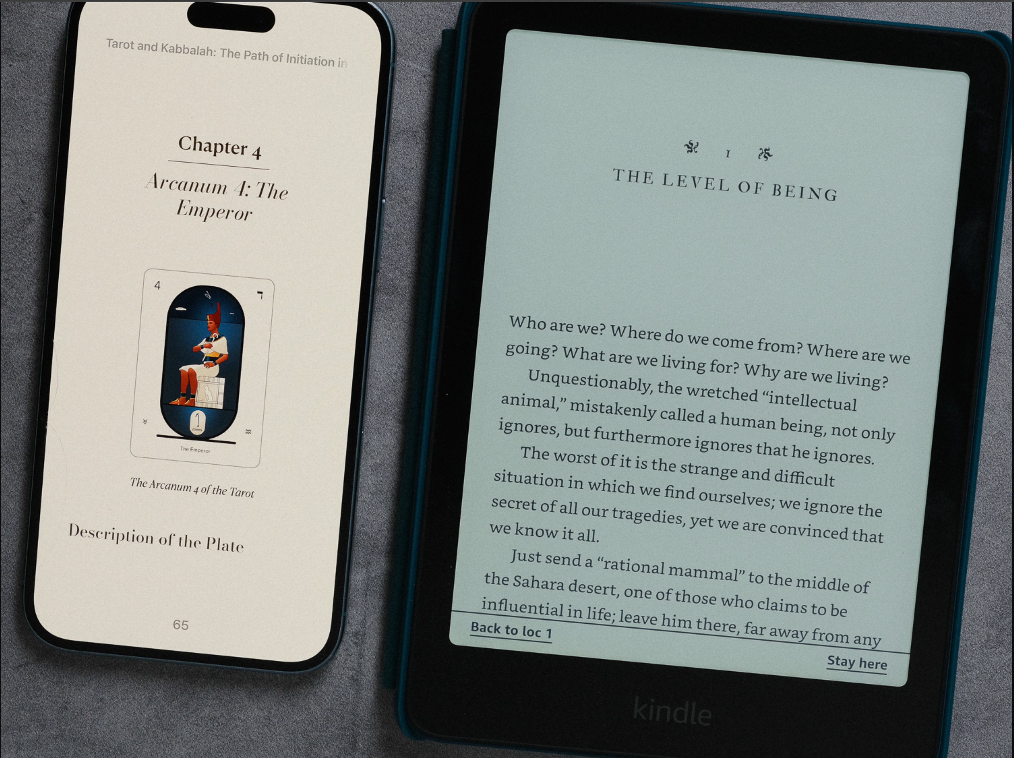Examples of Apple Books and Amazon Kindle ebooks