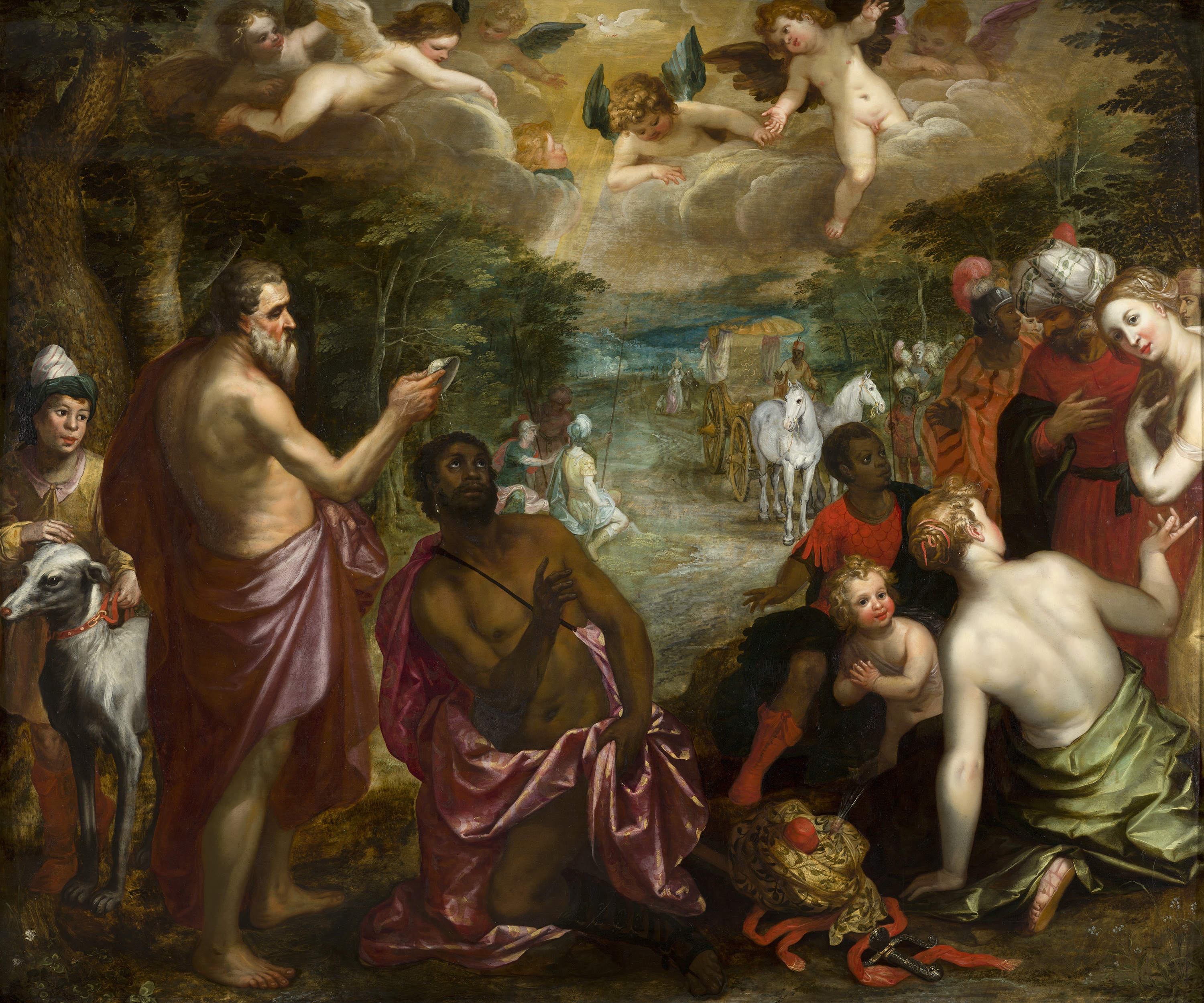 The Baptism of Queen Candaces Eunuch attributed to Hendrick van Balen and Jan Brueghel II Mauritshuis 282