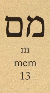 The Hebrew letter Mem