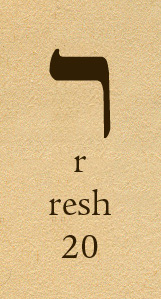 The Hebrew letter Resh