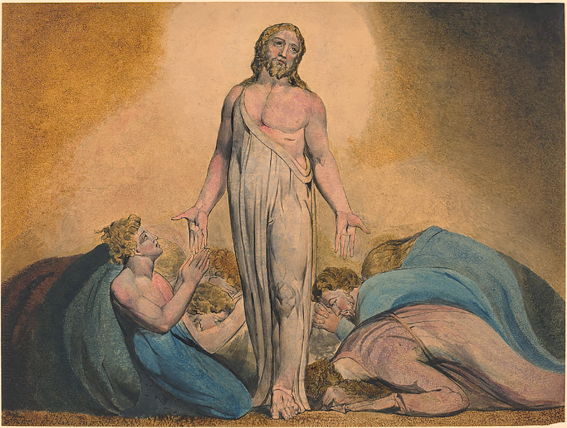 Christ appearing to his disciples after the resurrection william blake