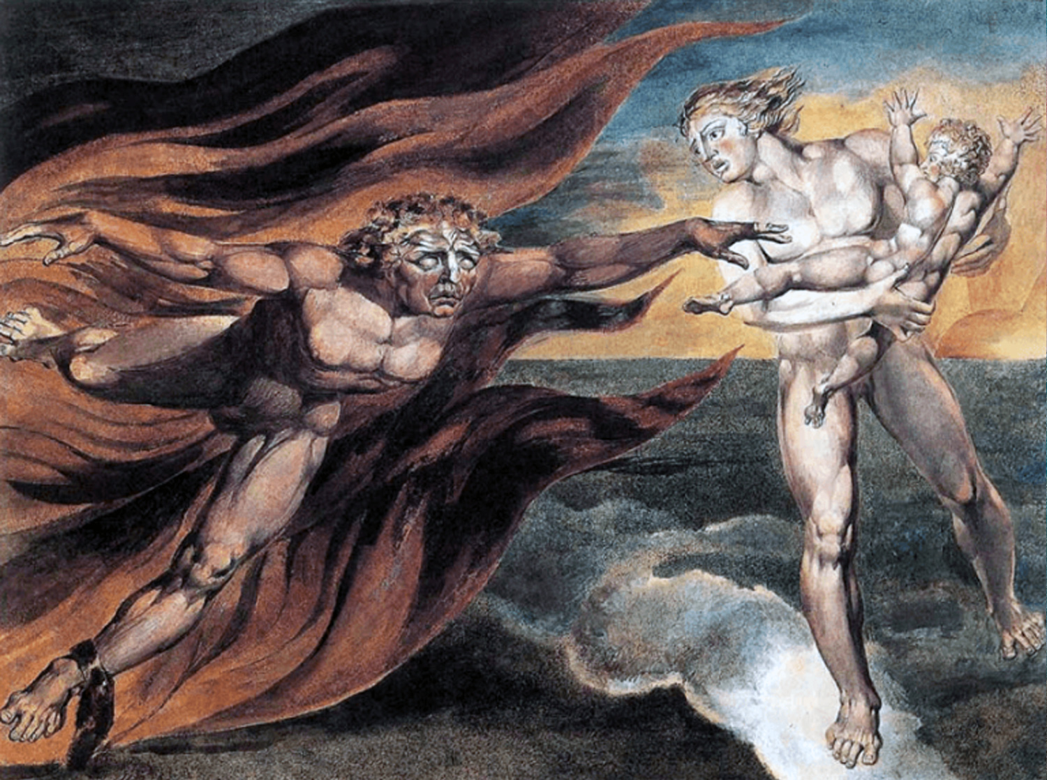 The Good and Evil Angels 1795-?c. 1805 William Blake 1757-1827 Presented by W. Graham Robertson 1939 http://www.tate.org.uk/art/work/N05057