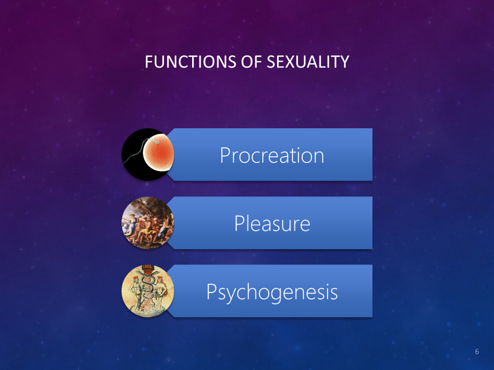 Three Functions of Sexuality: Procreation, Pleasure, Psychogenesis