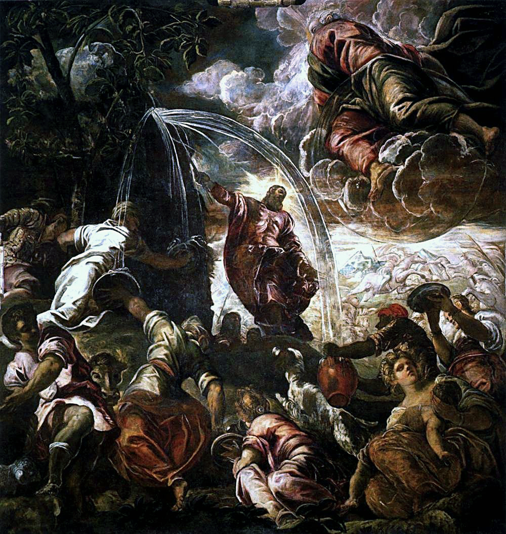 Moses Striking the Rock by Jacopo Tintoretto