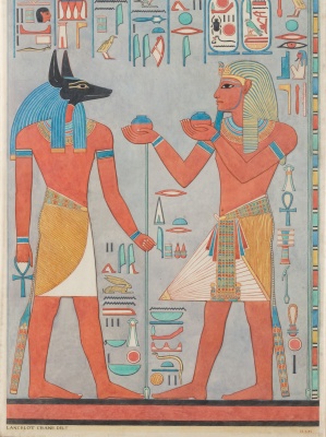 The King with Anubis Tomb of Haremhab MET DP234736