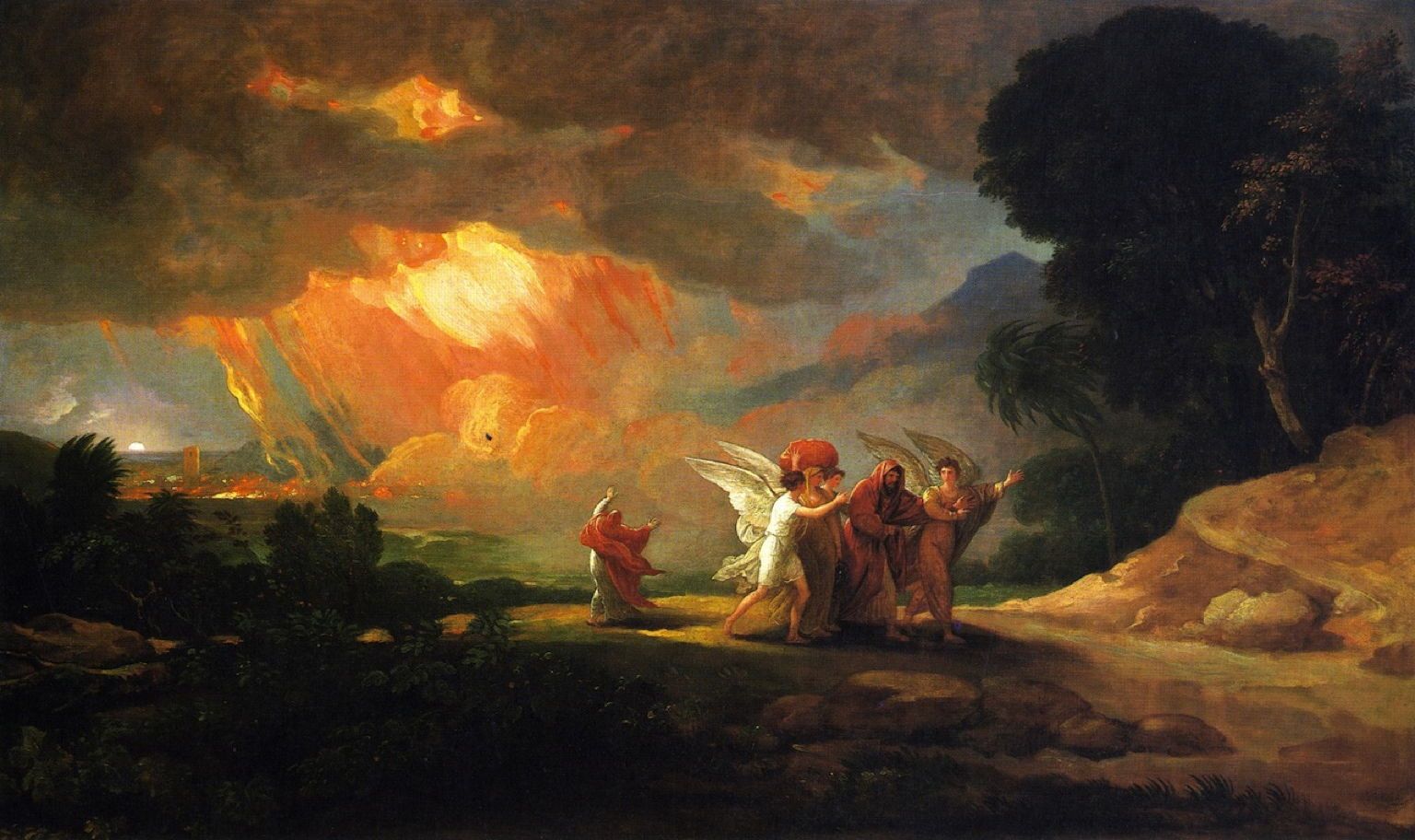 Lot Fleeing Sodom