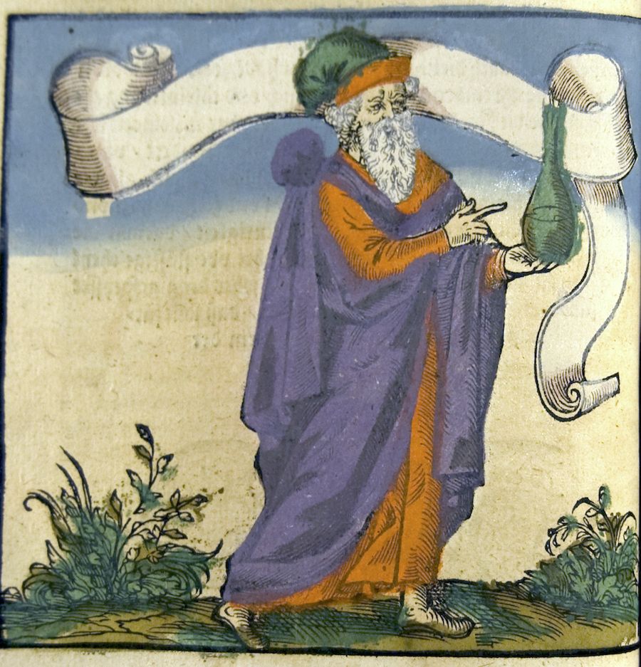 alchemist indicating vessel