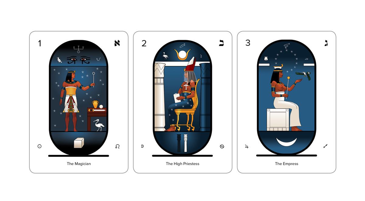 Arcana 1, 2, and 3 of the Tarot