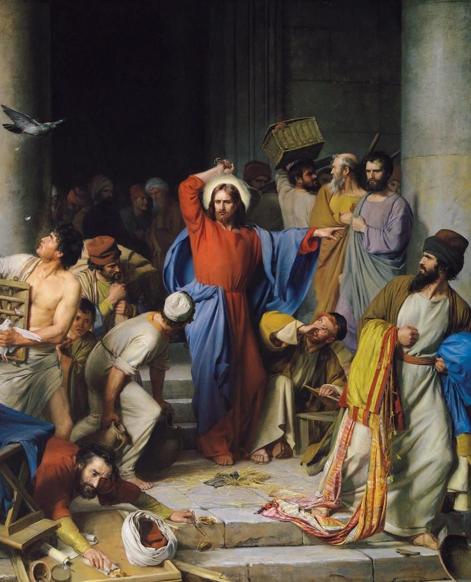 Jesus Casting Out the Merchants