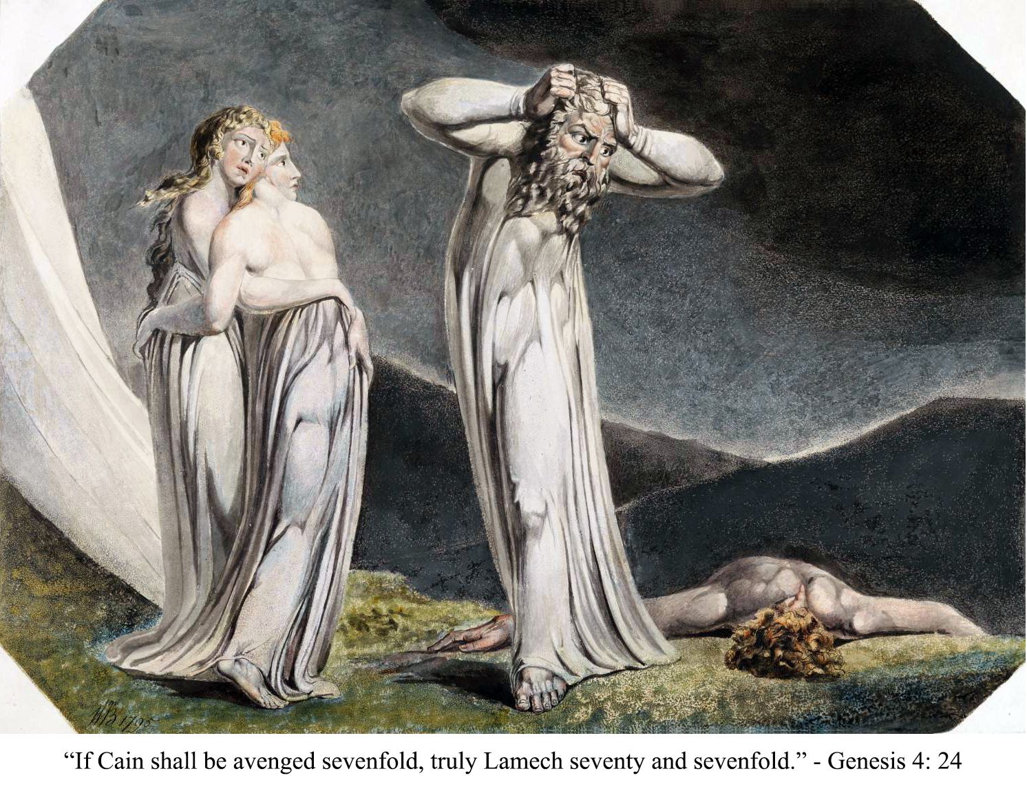 Lamech and his Two Wives 1795 William Blake